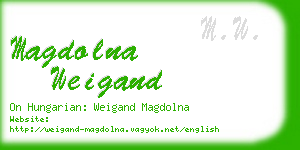 magdolna weigand business card